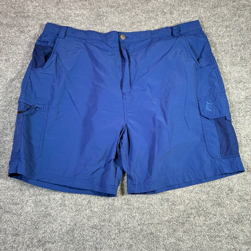 Reel Legends Cargo Shorts‎ Mens XXL Blue Excellent Ripstop Fishing Outdoor M1111